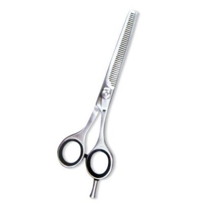 Professional Hair Thinning Scissors Satin Finish Black Rings