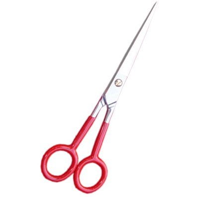Professional Hairdressing Scissors Satin Finish Plastic Handle Red