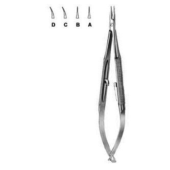 Barraquer-Troutman Needle Holder with Lock (Curved)