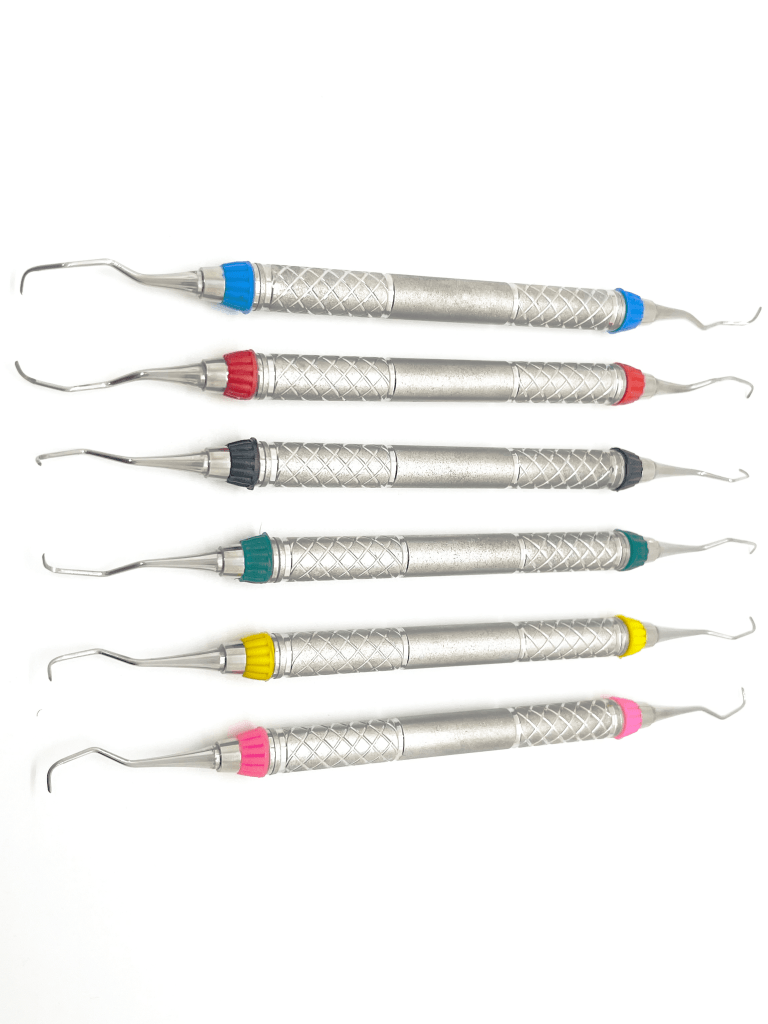 Gracey Set of 6 Hygiene Instruments with Cassette 1