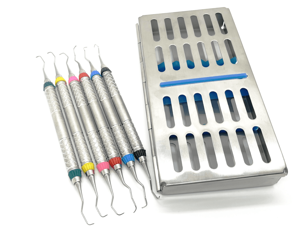 Gracey Set of 6 Hygiene Instruments with Cassette 3