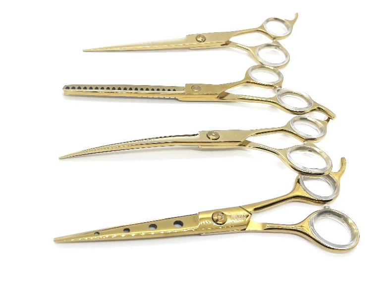 Pet Grooming Scissors Set of 4 Gold 7 1