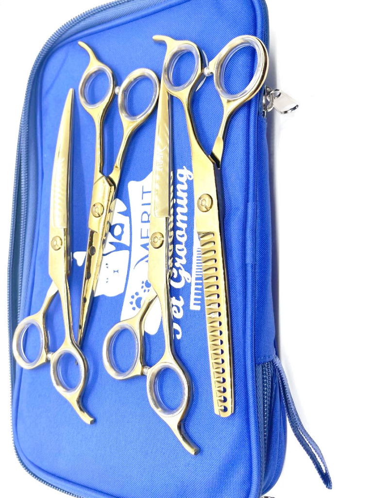 Pet Grooming Scissors Set of 4 Gold 7 3